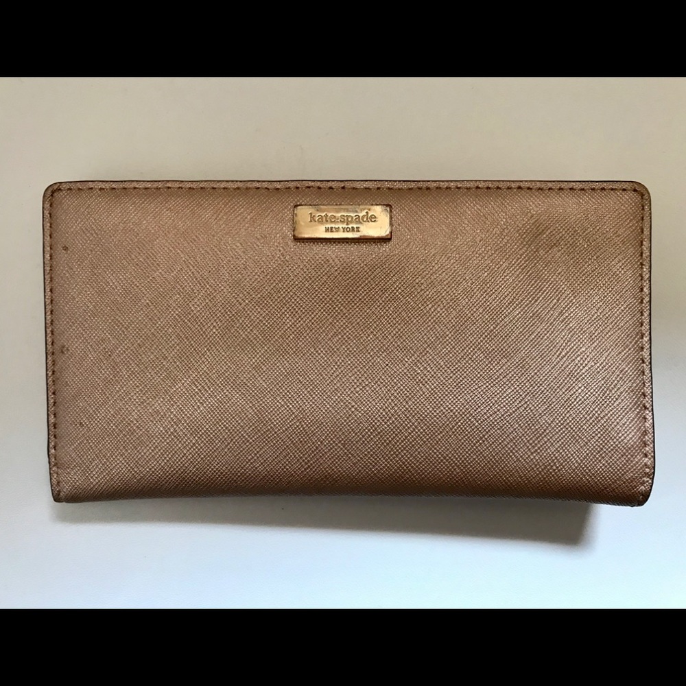 Kate Spade Saffiano Bifold Wallet - Rose Gold